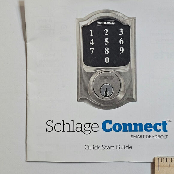 Schlage Encode Plus Camelot Touchscreen Electronic Deadbolt WiFi #BE499WBCAM619 - Picture 8 of 10